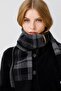 Women's Tricolor Plaid Scarf Black - 2