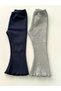 2-Piece Baby Girl Knitwear Camisole Fabric Wide Ribbed Flared Leg Leggings Single Bottom, Trousers - 2