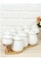 Hürrem Bamboo Stand Porcelain 9 Piece Spice Set