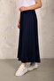 Pleated Skirt 32-9001 Navy Blue - 2