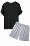 Unisex Suppose Printed Shorts Set - 3