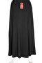 Women's Firdevs Turquoise Lined Cross Model Black Skirt - 3