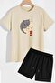 Design Shorts T-shirt Tracksuit Set