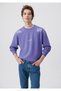Baskılı Mor Sweatshirt 0611623-70609