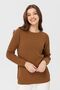 Women's Crew Neck Sleeve Hair Knitted Wool Sweater K.taba