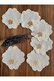 6 Pieces of Leaf Patterned Coffee Side Cocktail Presentation Napkins
