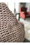 Milky Brown Hand Knitted Blanket - 7