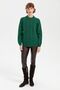 Women's Stand Collar Seamless Wool Cardigan with Braided Hair on the Front Ö.Başı