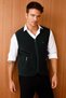 Men's Pique Woven Knitwear Vest with Zipper Pockets Green