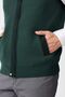 Men's Judge Collar Pique Jacquard Zippered Wool Vest Green - 4