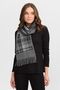 Women's Tricolor Plaid Scarf Smoked - 8