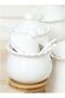Hürrem Bamboo Stand Porcelain 9 Piece Spice Set - 4
