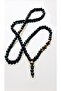 Black & Gold Design 108-Piece Mala Long Necklace