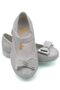Bow Stone Detail Baby Ballerina Glitter Silver