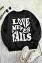 Unisex Love Printed Crew Neck Sweatshirt