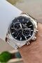 Dial Black Strap Silver Color Gift Boxed Calendar Men's Wristwatch - 3
