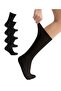 4 Pairs Organic Cotton Diabetic Stretchy Women Men Black Socks