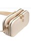 Black Satin Women's Crossbody Bag with 3 Separate Compartments
