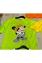 Dbkstore Unisex Adult/Youth Oversize Front US Sim Micky Mouse Printed Stone Detailed T Shirt