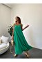Green Ayrobin Long Dress with Adjustable Straps - 7033 - 4