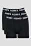 عبوة من 3 قطع من القطن المرن ذو المقاس العادي باللون الأسود