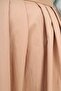 Dark Beige Pleated Waist Flared Skirt - 5
