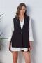Women's Boyfriend Side Tie Vest Black - 6
