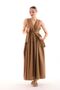 Coffee Color Women's Linen Gilet Dress with Cotton Lining - 6