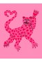 Alya Collection Pink Heart Detailed Leopard Patterned Woven Base Modern Decorative Carpet Alya10 - 5