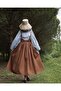 Vintage Light Brown Skirt with Pockets - 3
