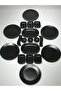 Matte Black 19 Piece Breakfast Set for 6 People