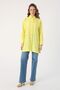 Yellow Oversize Slit Patterned Shirt Tunic - 2