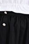 Black Button Detailed Pleated Skirt - 5