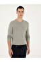 Light Gray Melange Slim Fit Crew Neck Basic Knitwear Sweater 50296575-Vr091 - 3