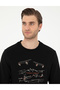 Black 3 Thread Regular Fit Inside Sweatshirt 50298587-Vr046 - 2
