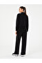 Black High Waist Cupro Fabric Loose Fit Trousers 50291295-Vr046 - 4