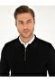 Black Regular Fit Zippered Polo Neck Sweater 50296453-Vr046 - 2