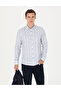 Blue Slim Fit Long Sleeve Shirt 50273552-Vr036