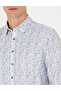 Blue Slim Fit Long Sleeve Shirt 50273552-Vr036 - 7