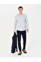 Blue Slim Fit Long Sleeve Shirt 50273552-Vr036 - 4
