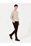 Dark Brown Slim Fit Velvet Canvas Trousers 50259715-Vr084