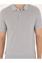 Light Gray Melange Slim Fit 100% Cotton Buttoned Polo Collar T-Shirt 50297406-Vr091 - 6
