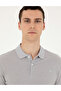 Light Gray Melange Slim Fit 100% Cotton Buttoned Polo Collar T-Shirt 50297406-Vr091 - 2