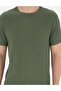 Khaki Slim Fit Crew Neck T-Shirt 50288914-Vr027 - 6