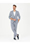 Dark Blue Ex. Slim Fit Linen Blended Fabric Trousers 50284934-Vr032 - 3