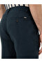 Navy Blue Carrot Fit 100% Linen Canvas Trousers 50285714-Vr033 - 6