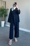 Navy Blue Linen Set - Thin String - 3