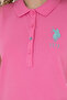 Women's Pink Basic Polo Neck T-Shirt 50262699-Vr041 - 7