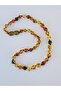 Drop Amber Fossil Baby Teeth Necklace Baroque 33 cm - 3