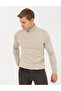 Sand Melange Slim Fit Turtleneck Basic Knitwear Sweater 50257158-Vr123 - 2